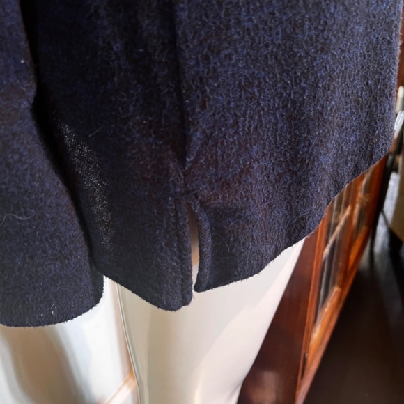 Anthopologie Navy and Black Marled Scoop Neck Swing Sweater - Small - Picture 11 of 14